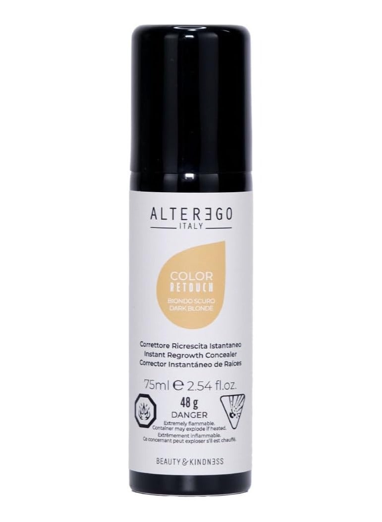 ALTER EGO Color Retouch Dark Blonde – Instant Root Concealer Spray for Quick and Precise Hair Touch-Up, Long-Lasting Coverage, and Perfect Finish 75ml - Image 1