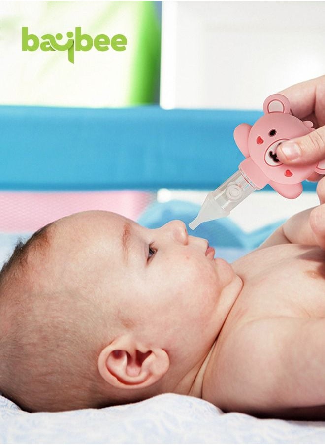 BAYBEE Baybee Newborn Nasal Aspirator for Babies Silicone Nose Cleaner Baby Snot Device Kids Reusable Cold Relief Vacuum Nasal Mucus Aspirator, Anti Reflux Protection Relieves for Infants  - Image 2