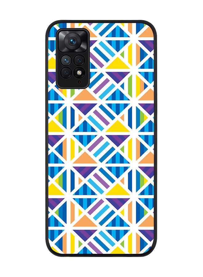 Stylizedd Rugged Black edge case for Redmi Note 11 4G/Redmi Note 11S Slim fit Soft Case Flexible Rubber Edges Anti Drop TPU Gel Thin Cover - Greek Tiles - Image 1