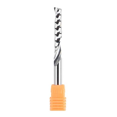 SpeTool Extra Long O Flute Spiral End Mill Carbide Router Bits 1-1/2 inch Cutting Length Single Flute Upcut for Acrylic PVC MDF Aluminum Cutter - Image 5