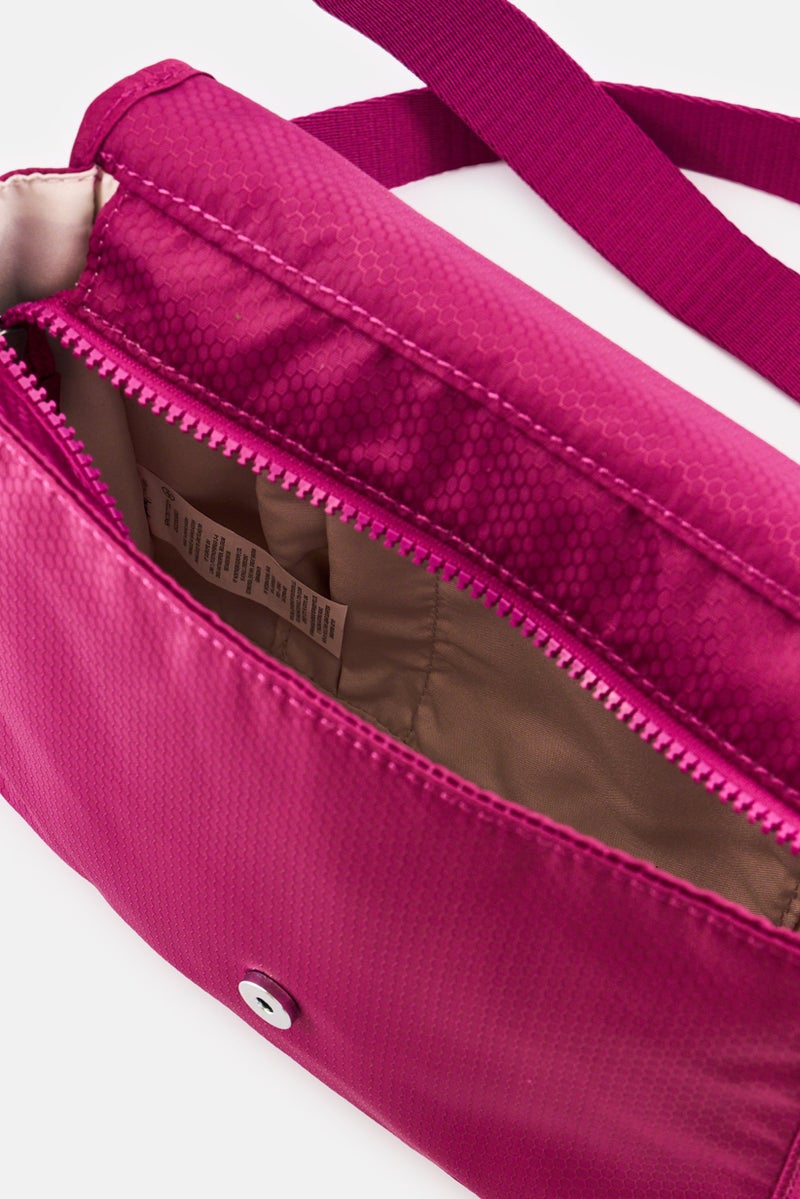 kipling Women Brand Logo Cross Body Bag, Purple - Image 3