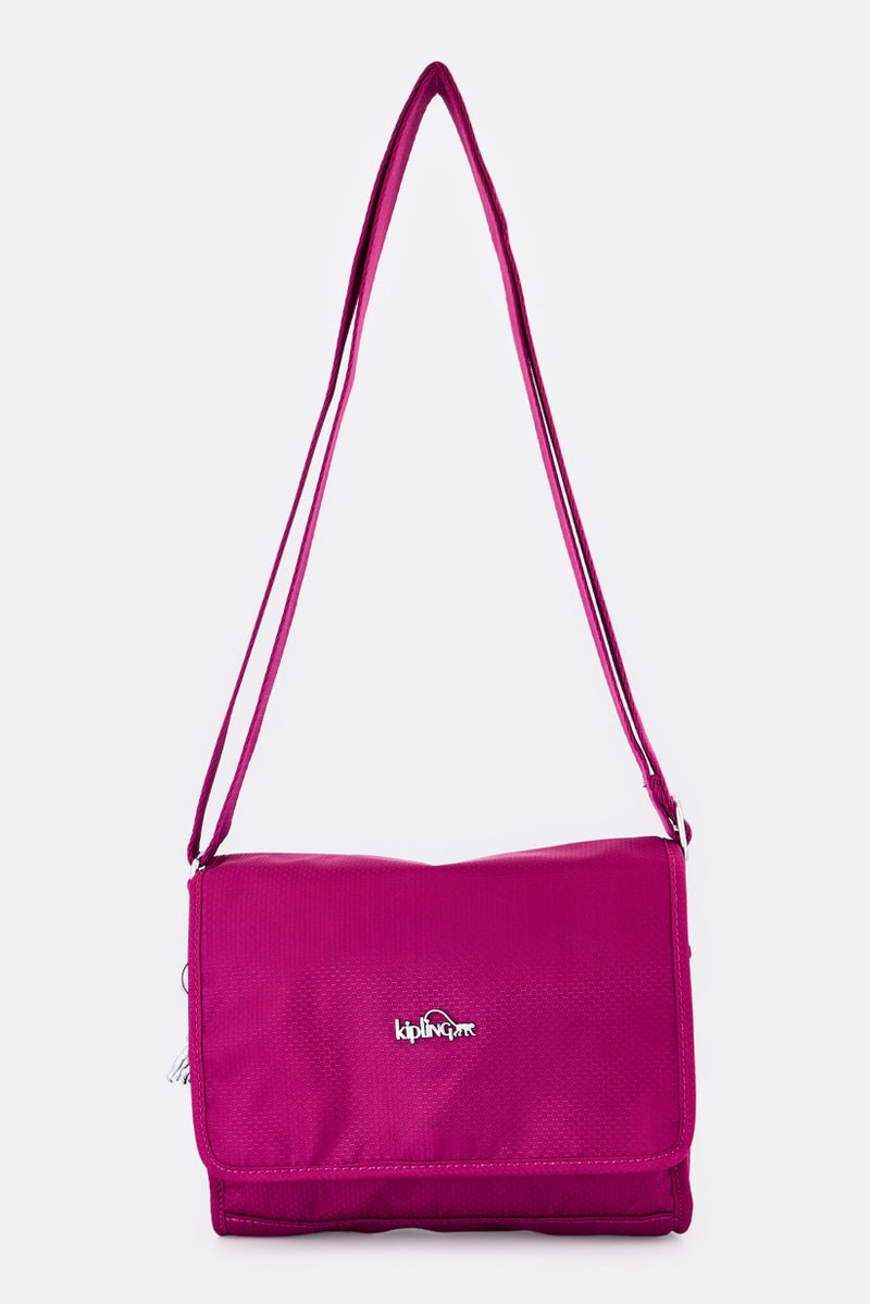 kipling Women Brand Logo Cross Body Bag, Purple - Image 1