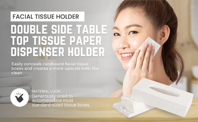 TARGET HYGIENE Facial Tissue Paper Box Holder Dispenser Hotel Bathroom Table Top Facial Tissue Paper Holder Car Tissue Box with Lock with 1 Packet Soft Facial Tissue - Image 5