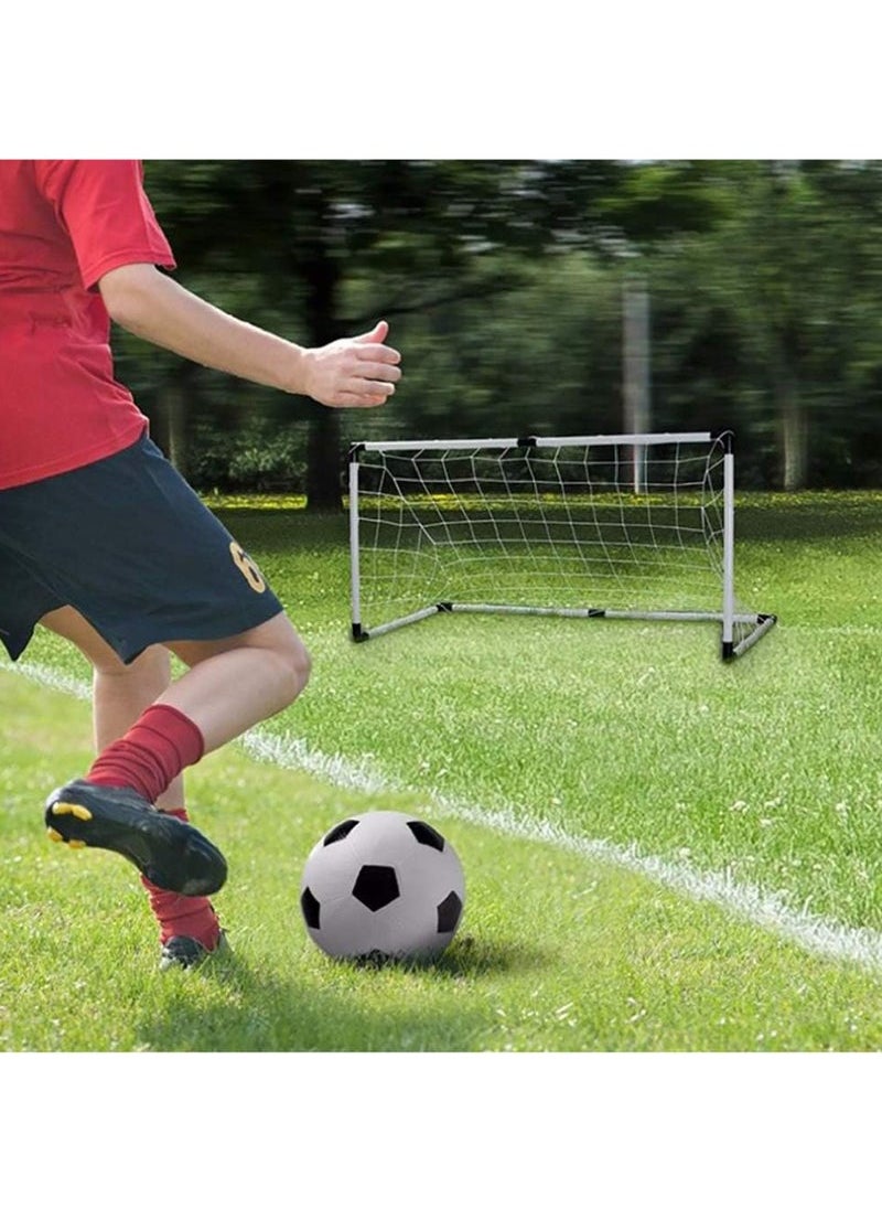 Captaintech Children Portable Football Goal Soccer Door Set With Soccer Ball and Pump Indoor and Outdoor Sports Kids Soccer Goals for Backyard  - Image 4