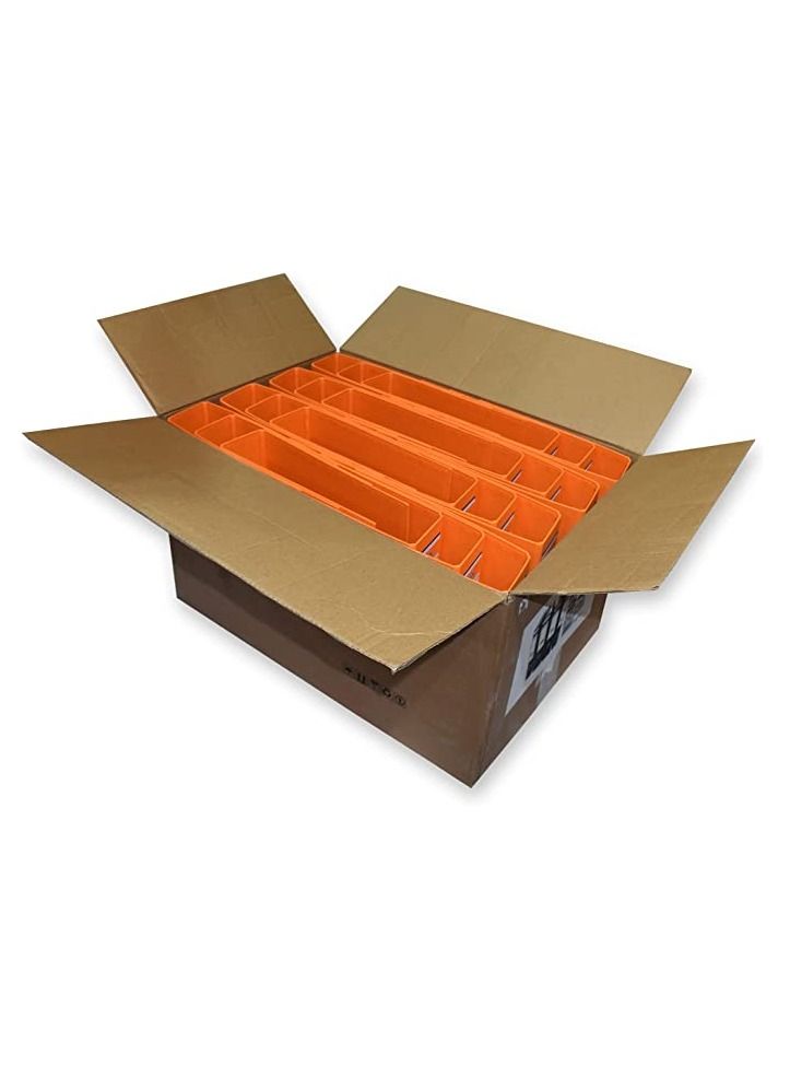FIS Pack of 24 Pieces Fixed Mechanism Box File Folder Orange - Image 1