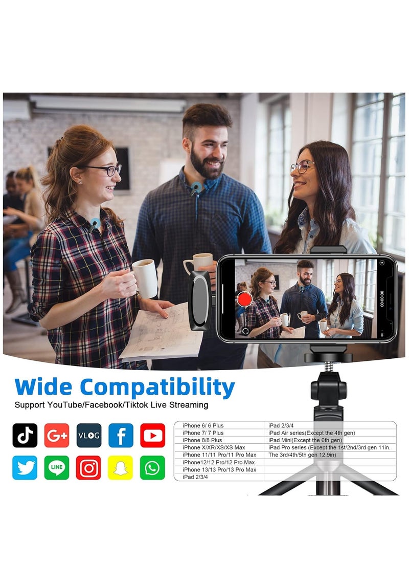 ELTRAZONE - 2 Pack Wireless Lavalier Microphone for iPhone Mini Microphone Wireless Mic for iPhone iPad Video Recording Podcast YouTube Facebook TikTok Live Stream Vlog Auto-Sync NO APP or Bluetooth Needed - Image 1