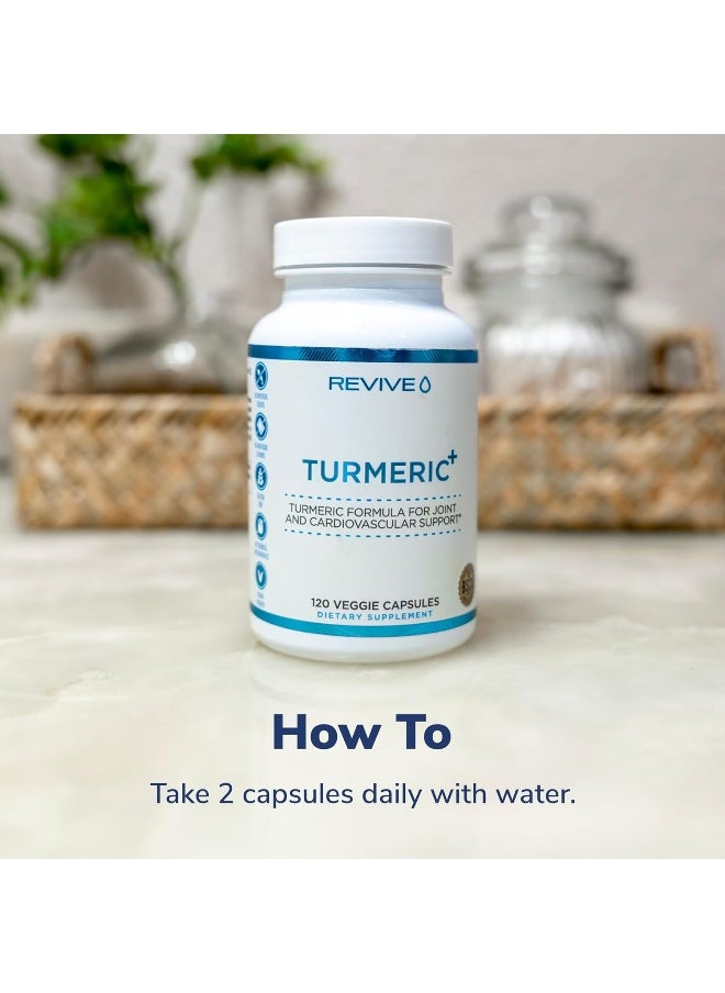 revive - Revive MD | Turmeric + | Joint Support | Reduce Chronic Inflammation | Digestive Support | Cardiovascular Support | 120 Capsules - Image 1