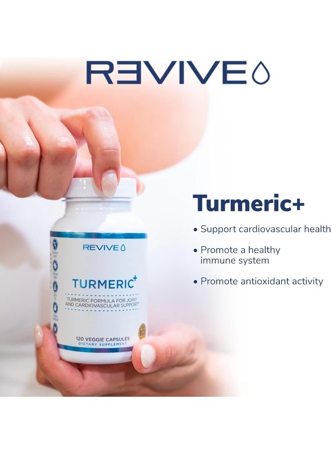 revive - Revive MD | Turmeric + | Joint Support | Reduce Chronic Inflammation | Digestive Support | Cardiovascular Support | 120 Capsules - Image 1