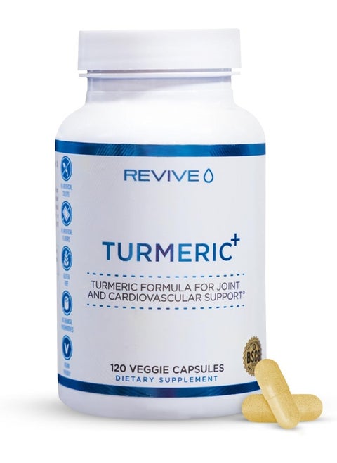 Revive MD | Turmeric + | Joint Support | Reduce Chronic Inflammation | Digestive Support | Cardiovascular Support | 120 Capsules