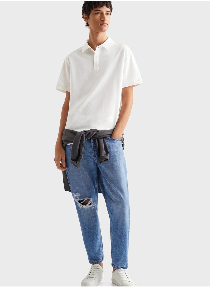 MANGO - Youth Tapered Fit Jeans - Image 1