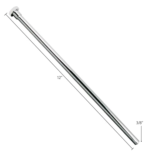 Westbrass D123-03 3/8" x 12" Brass Flat Head Toilet Riser Supply Line, Polished Brass - Image 4