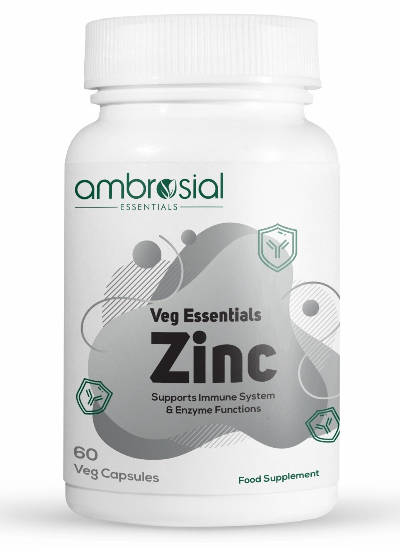 30 Mg Zinc capsules to support immune system and enzyme functions 60 Vej capsules 