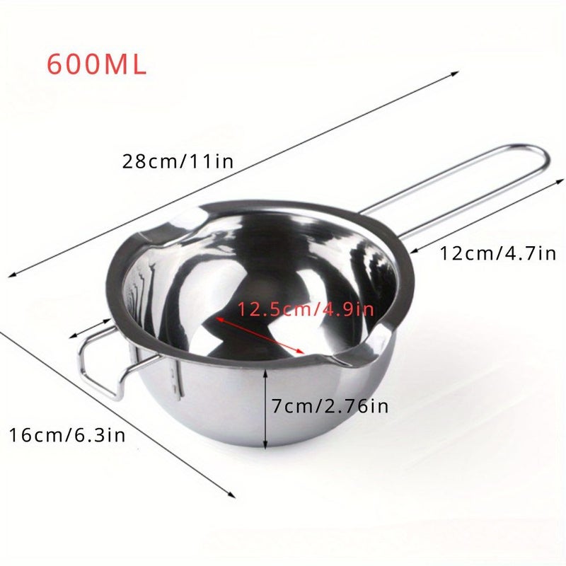 Double Boiler Pot 600ml 304 Stainless Steel for Melting Chocolate Wax Candle - Image 4