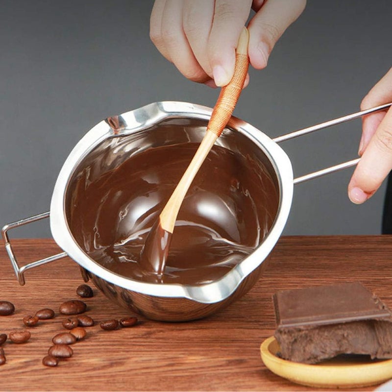 Double Boiler Pot 600ml 304 Stainless Steel for Melting Chocolate Wax Candle - Image 1
