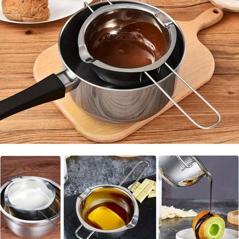 Double Boiler Pot 600ml 304 Stainless Steel for Melting Chocolate Wax Candle - Image 3