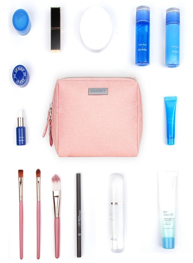 Narwey Small Makeup Bag for Purse Mini Cosmetic Bag Travel Makeup Pouch Zipper Pouch Cute Make up Bags with Compartments for Women (Small, Pink) - Image 5