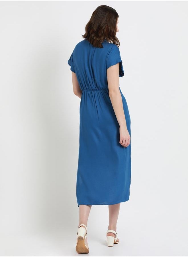 Tie-Front Midi Dress