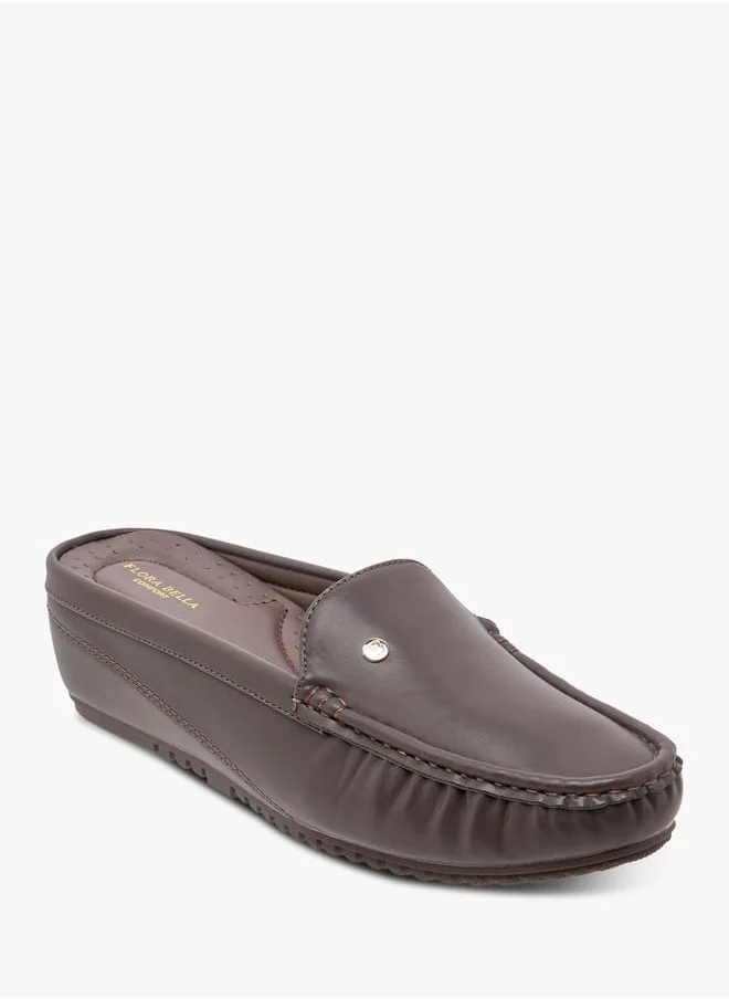 Flora Bella By Shoexpress Solid Slip-On Mules