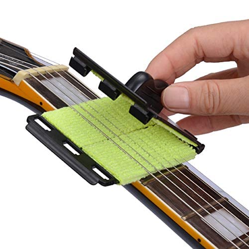 MAKABEE Guitar String Cleaner Clean Fretboard Cloth Tool Scrubber for Cleaning Maintenance Care Kit for Violin/Bass/Ukulele/Electric Guitars and Other Musical Instrument 2 Pack - Image 2