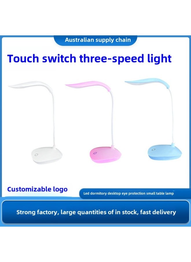 Generic - Learning Special Eye Protection LED Desk Lamp Desktop Student Dormitory Office Desk Lamp Can Be Printed LOGO Gift Wholesale-Color:White-plug-in Type (no Built-in Battery)-Size:Customizable LOGO - Image 1