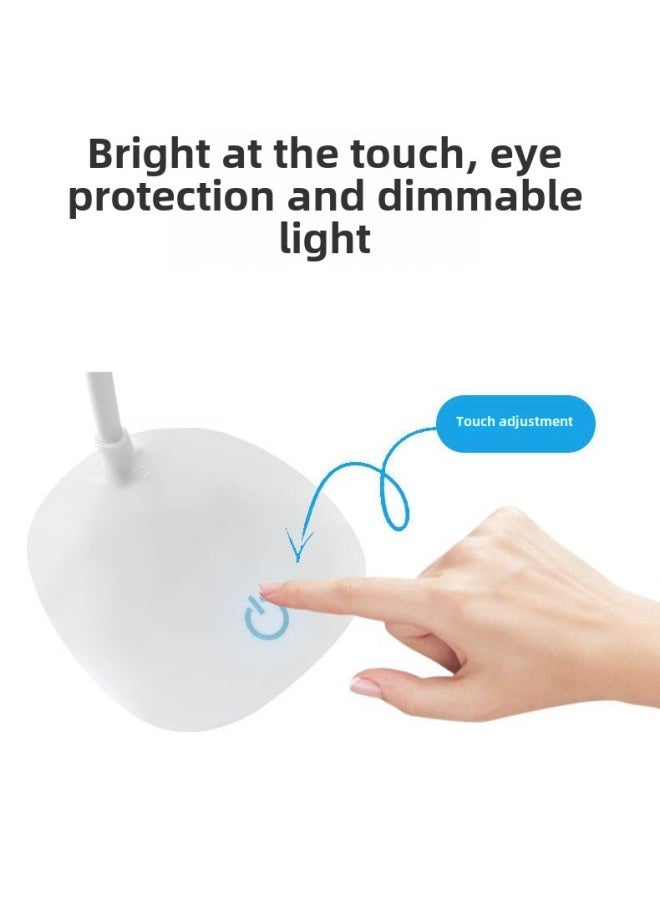 Generic - Learning Special Eye Protection LED Desk Lamp Desktop Student Dormitory Office Desk Lamp Can Be Printed LOGO Gift Wholesale-Color:White-plug-in Type (no Built-in Battery)-Size:Customizable LOGO - Image 1