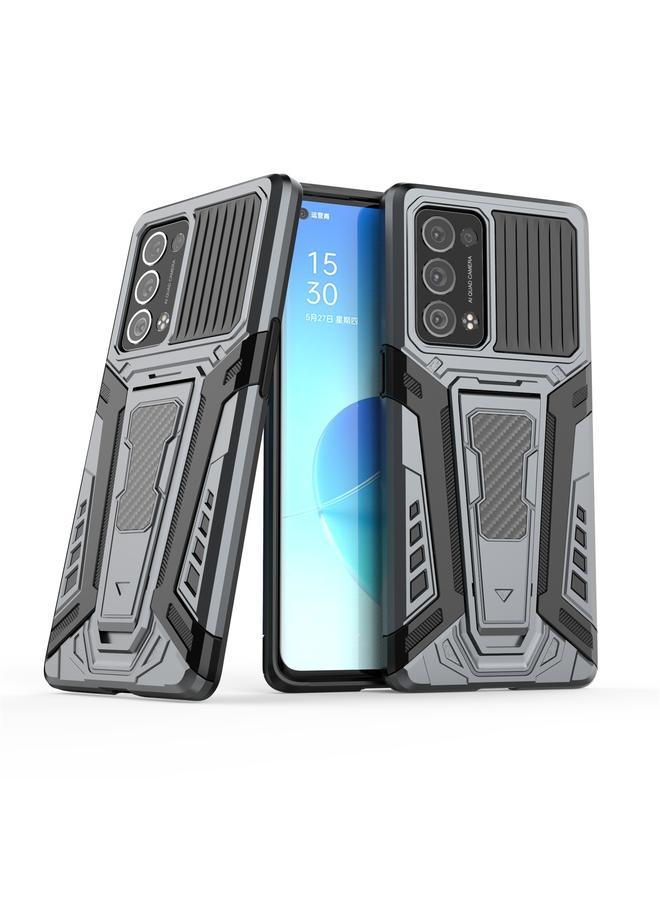 S-TOP Case For OPPO Reno6 Pro+ 5G War Chariot Series Armor All-inclusive Shockproof PC + TPU Protective Case with Invisible Holder - Image 2