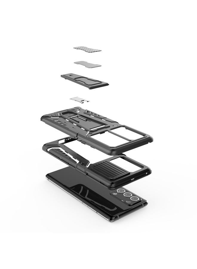 S-TOP Case For OPPO Reno6 Pro+ 5G War Chariot Series Armor All-inclusive Shockproof PC + TPU Protective Case with Invisible Holder - Image 3