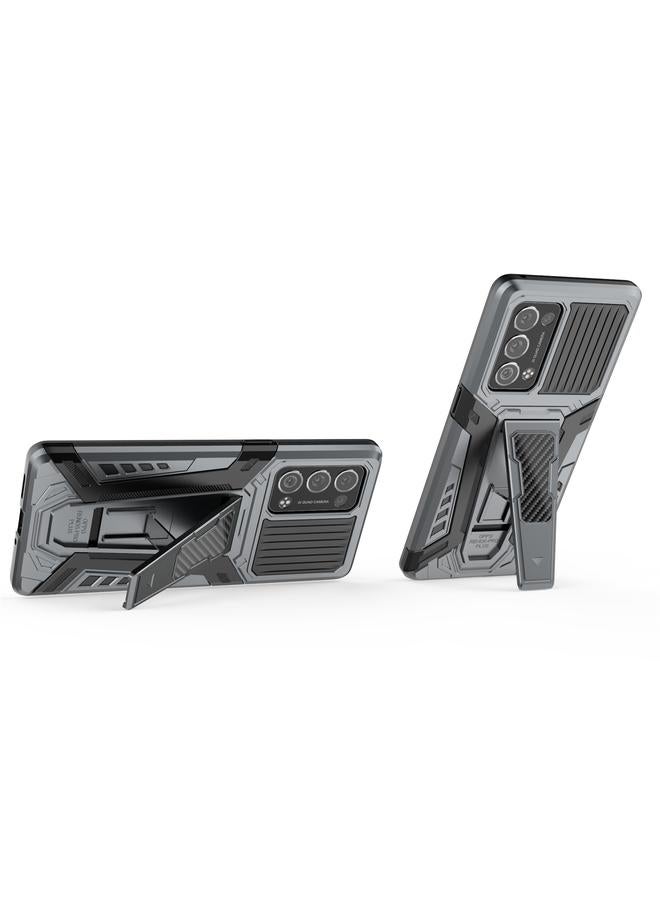 S-TOP Case For OPPO Reno6 Pro+ 5G War Chariot Series Armor All-inclusive Shockproof PC + TPU Protective Case with Invisible Holder - Image 4