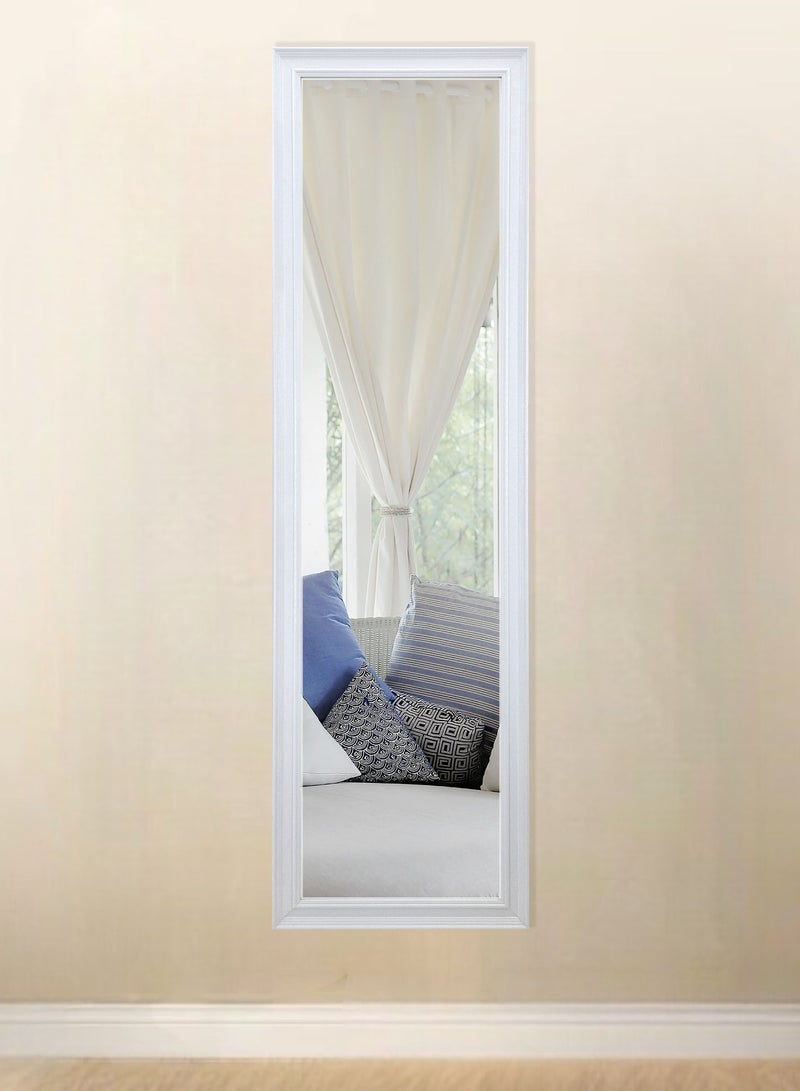 Decorhills Full-Length Wall-Mounted Mirror, High-Definition Glass, Bedroom, Hallway & Office Mirror, Elegant Design, Enhances Light & Visual Space, Ideal for Modern & Contemporary Décor 30×120 cm, White Frame - Image 2