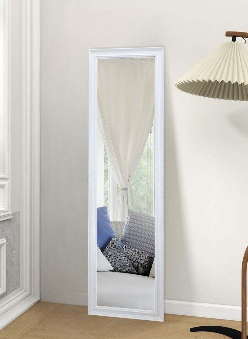 Decorhills Full-Length Wall-Mounted Mirror, High-Definition Glass, Bedroom, Hallway & Office Mirror, Elegant Design, Enhances Light & Visual Space, Ideal for Modern & Contemporary Décor 30×120 cm, White Frame - Image 3