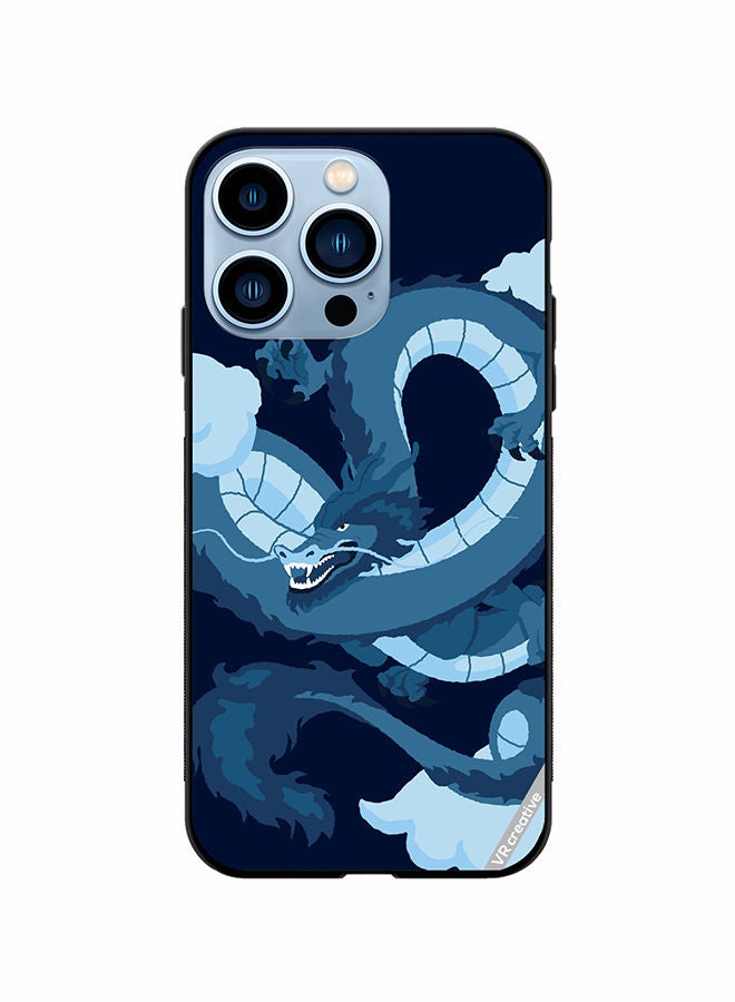 VR CREATIVE Protective Case Cover For Apple iPhone 13 Pro Max Chinesse Blue Dragon Design Multicolour - Image 1