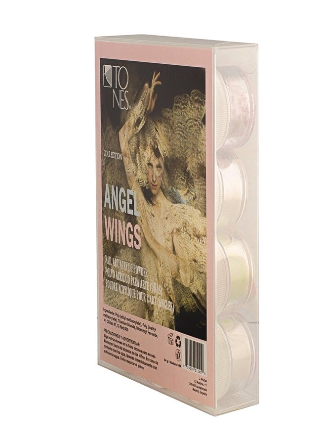 TONES Acrylic Nail Powder Collection - Superior Formula for Extensions, Smooth Blending, 3D Art & Elegant Nail Designs - 12 Dreamy Shades (Angel Wings) - Image 1