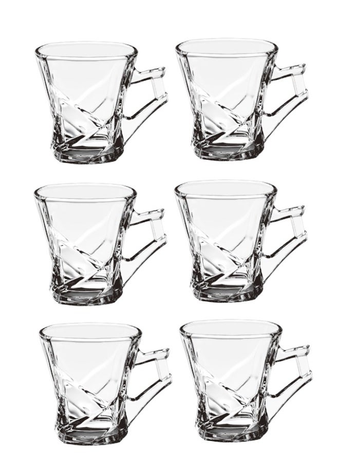 Blinkmax 6-Piece Tea Cup Set Clear 160ml  - Image 1