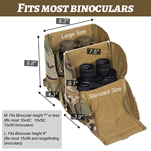 VISMIX Binocular Harness, Adjustable Binocular Harness Chest Pack with Rain Cover for Hunting Hiking Shooting - Image 2