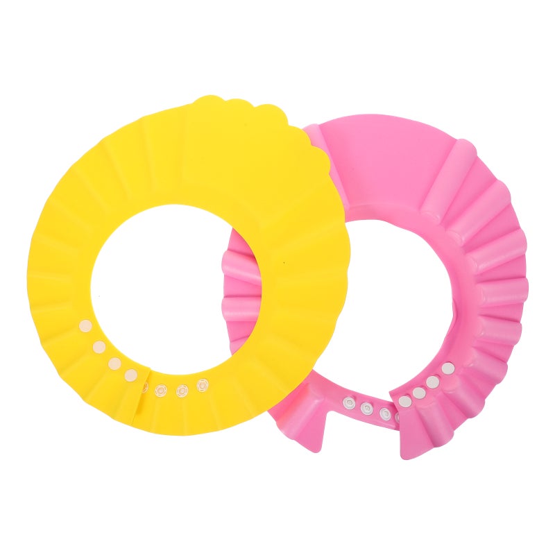 2 Pcs Baby Shower Caps Toddler Shower Cap Shield Toddler Hair Washing Shield Bath Visor - Image 1