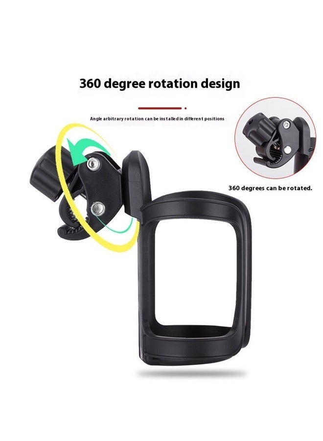 Cup Holder for Strollers, Walkers, Wheelchairs, Rollator & Knee Scooters, Universal Drinking Cup Holder, Bottle Holder，Stroller Cup Holders, Universal Drinks Holder for Bikes, Trolleys or Walkers