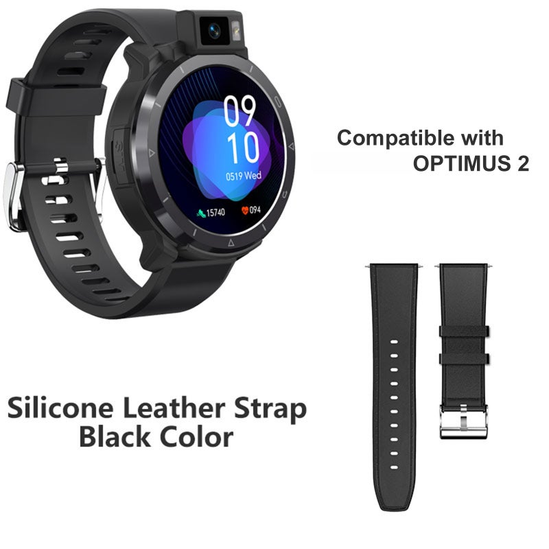 24mm Quick-release Smartwatch Leather Strap Soft Adjustable Watch Band Replacement for KOSPET Optimus 2 Smart Watch - Image 2