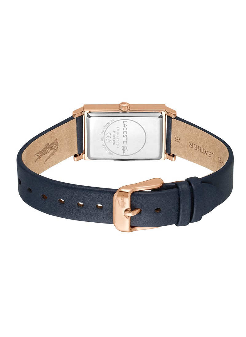 LACOSTE - ساعة يد نسائية من الجلد بعقارب مستطيلة الشكل 2001314 - 20.7 ملم - Image 1