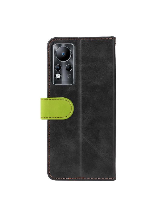 Zaboon Case For Infinix Note 11 Stitching-Color Horizontal Flip Leather Case - Image 3
