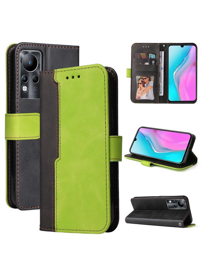 Zaboon Case For Infinix Note 11 Stitching-Color Horizontal Flip Leather Case - Image 1