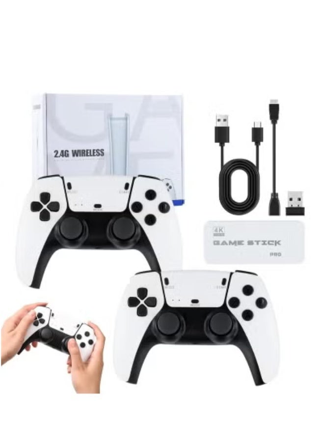 TIGER Wireless Retro Game Console HD 4K Classic Mini Arcade – Plug & Play Nostalgia Console with 64GB Storage | Supports 23 Built-In Emulators & 10,000+ Games | HDMI Output for Ultra HD Display | 2 Wireless Controllers | Multiplayer Gaming Console for Kids & Adults | Portable Home Gaming Station | Ideal for Retro Gaming, Parties & Family Entertainment  - Image 1