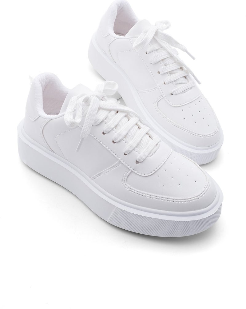 MARJIN Women's Sneaker Sports Shoes Thick Sole Lace-Up Azin  - Image 1