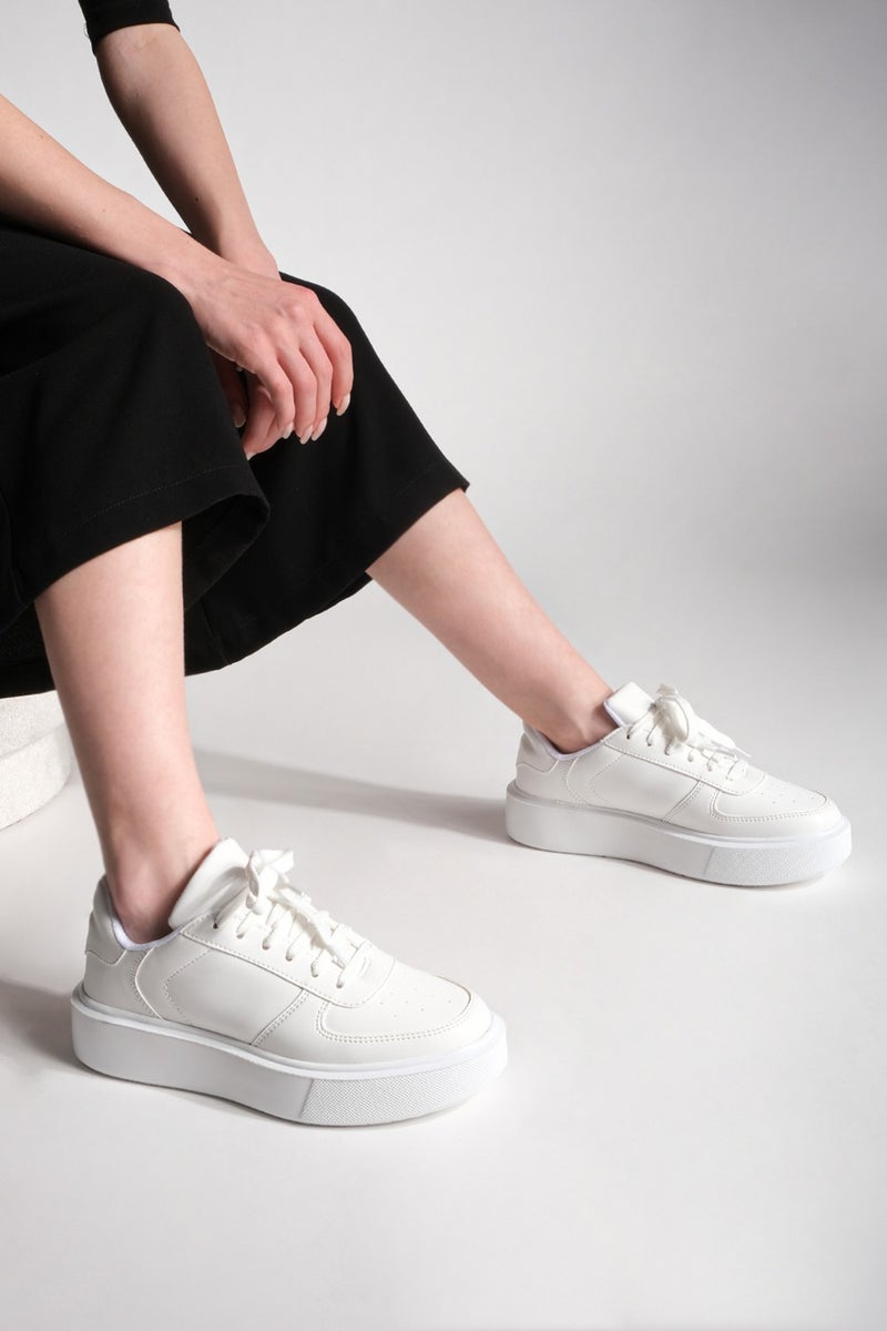 MARJIN Women's Sneaker Sports Shoes Thick Sole Lace-Up Azin  - Image 2