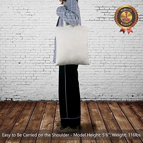 TOPDesign 24-Pack Economical 16"x15" Cotton Tote Bag, Lightweight Medium Reusable Grocery Shopping Cloth Bags, Suitable for DIY, Advertising, Promotion, Gift, Activity - Image 2