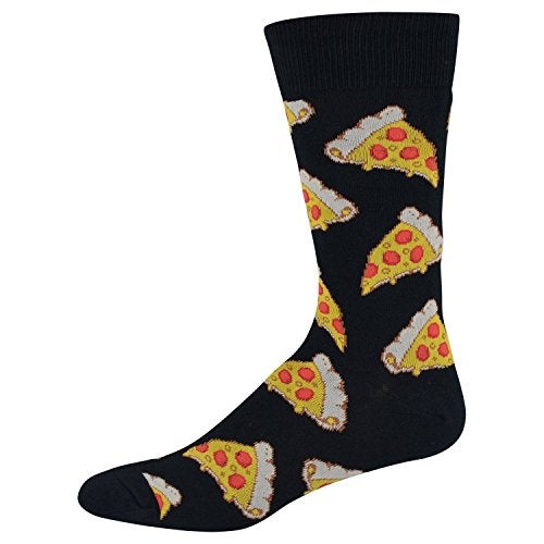 Socksmith Men's Pizza Socks, black - Image 1