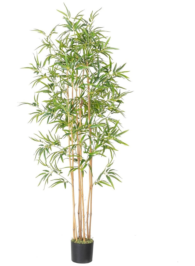 Beauenty Artificial Bamboo Tree,Artificial Bamboo Plant, Real Touch Technology, Perfect Lifelike Artificial Tree with 7 Trunks, Ideal for Modern Home Decoration,Office.Perfect Housewarming Gift (120 cm) - Image 1