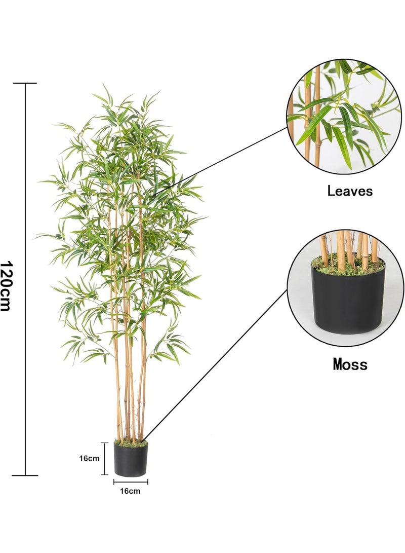 Beauenty Artificial Bamboo Tree,Artificial Bamboo Plant, Real Touch Technology, Perfect Lifelike Artificial Tree with 7 Trunks, Ideal for Modern Home Decoration,Office.Perfect Housewarming Gift (120 cm) - Image 2