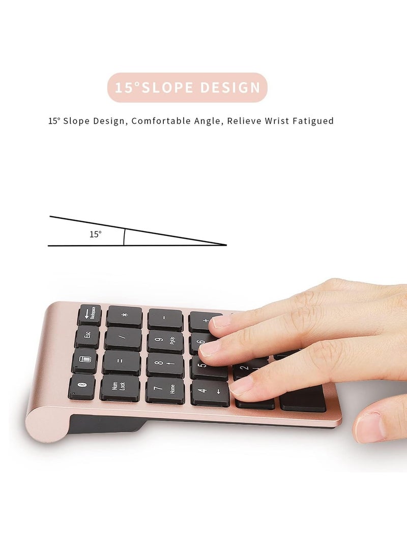 Wireless Bluetooth Number Pad with 22 Keys & Shortcuts - Perfect for Laptops, Desktops & Accounting Tasks - Image 3