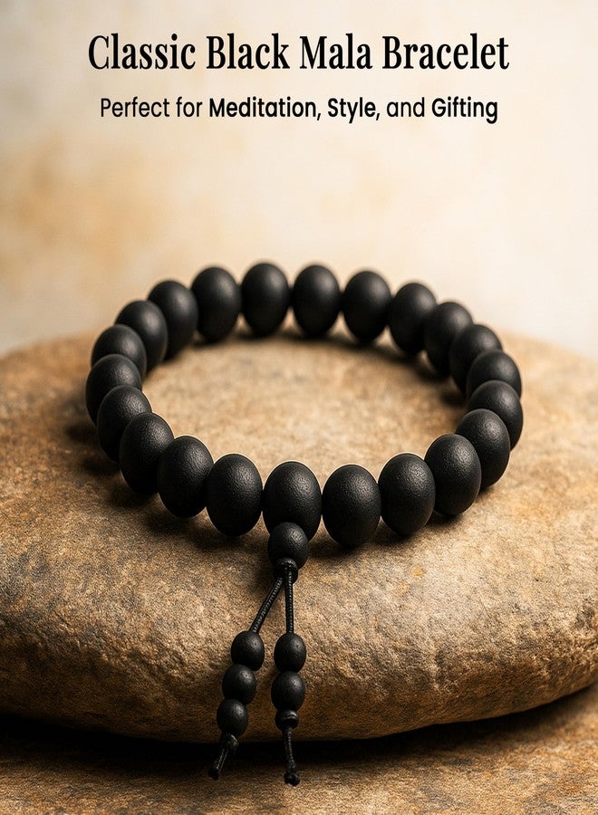 كروكون سوار كروكون كارونجالي الأصلي للرجال والنساء - مصنوع من خشب الأبنوس الأسود الطبيعي غير المصقول | سوار كارونجالي كاتاي | إكسسوار للطاقة الروحية - Image 5