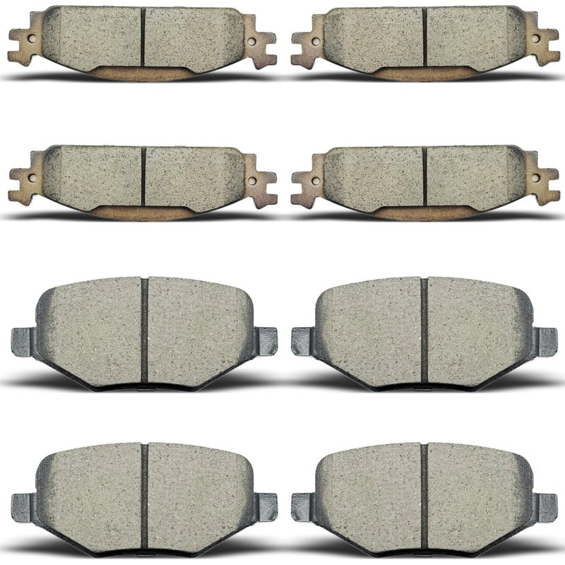 ALADICHE Ceramic Front Rear Brake Pads Brakes Kits Compatible with 20112017 Ford Explorerbase model ONLY 20092019 Ford Flex20102019 Ford Taurus2011 Lincoln MKS20102014 Lincoln MKT